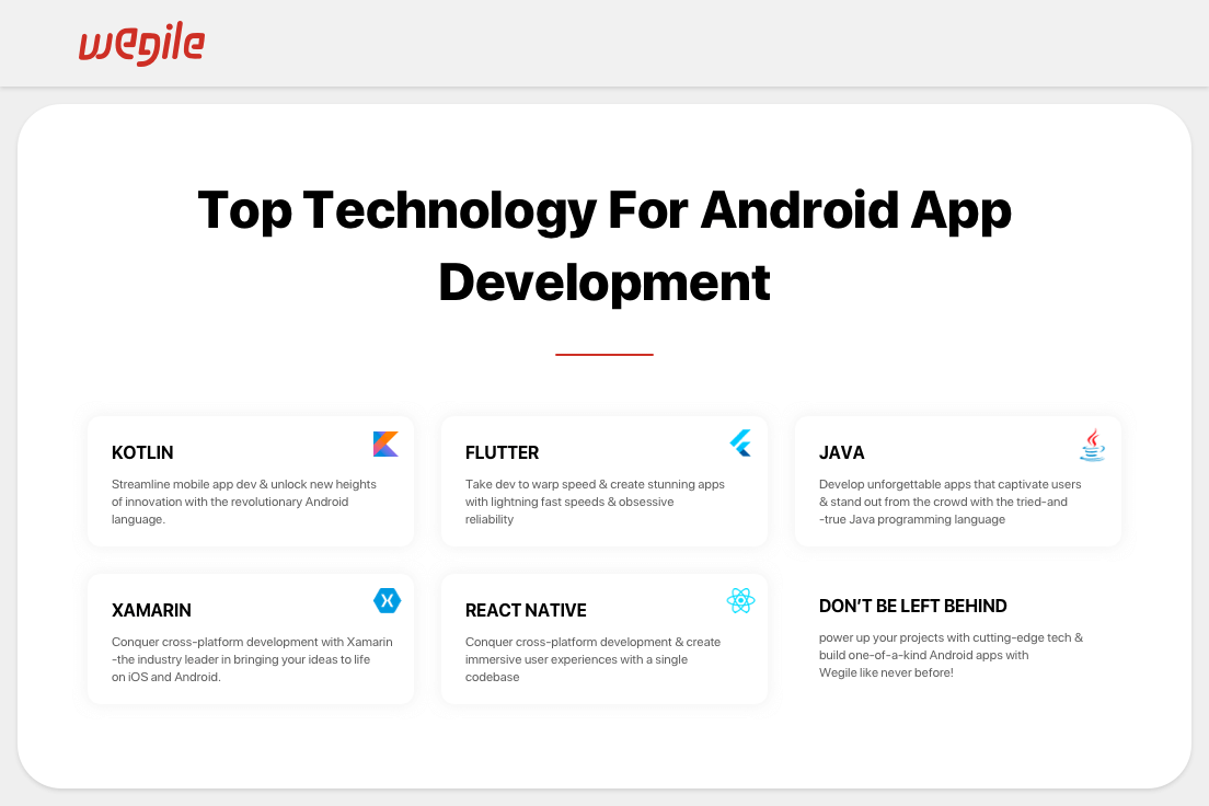 Technology-for-android-app-development